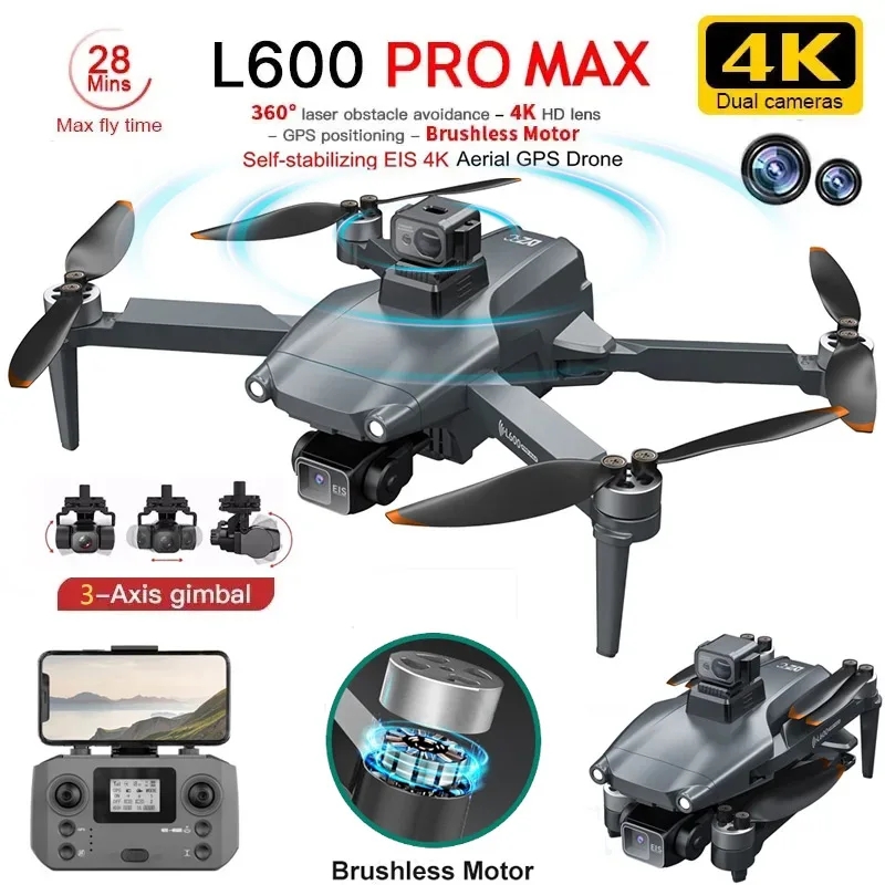 Drone Gimbal Brushless - L600 PRO MAX GPS Drone Professionele